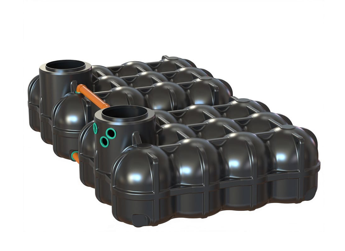 AquaFit 10.000L - Platte regenwater tanks (2 x 5000L)