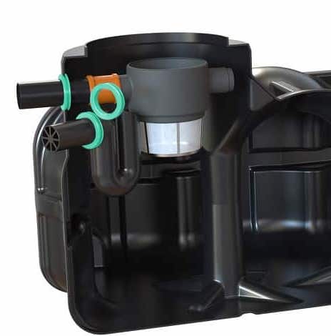 Panier filtrant intégré + siphon de trop-plein