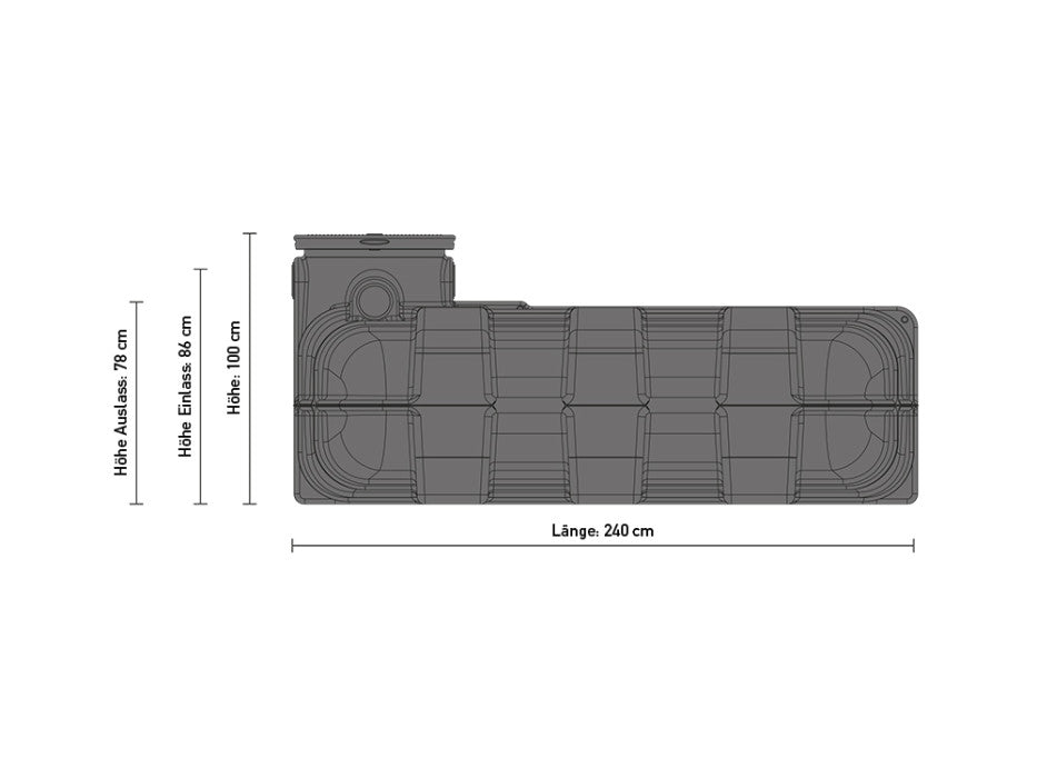 Platte regenwater tank 2500L
