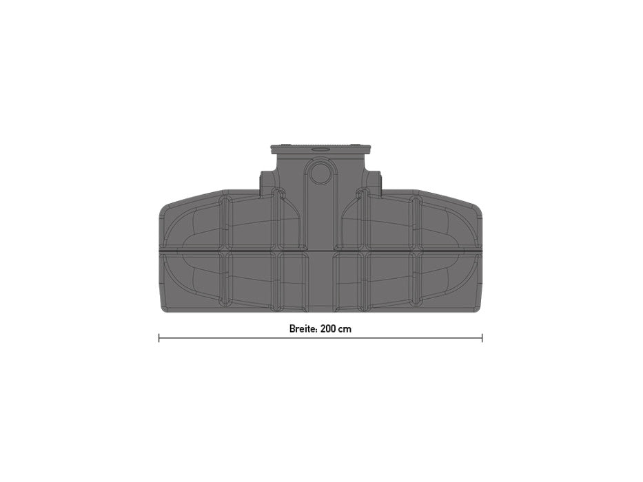 Platte regenwater tank 2500L