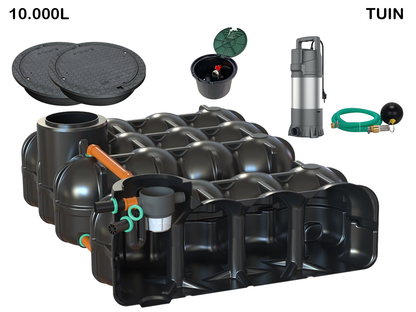 Regenwater pakket 10.000L - Tuin