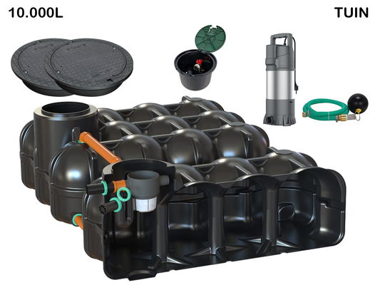 Regenwater opvangsysteem 10000L tuinpakket compleet