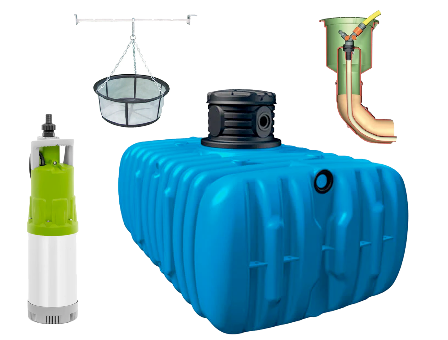 Citerne eau de pluie 3000L + Accessoires (Faites-le vous-même)