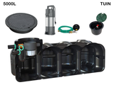 Regenwater pakket 5000L - Tuin