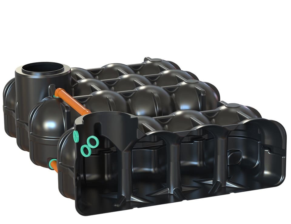 AquaFit 10.000L - Platte regenwater tanks (2 x 5000L)