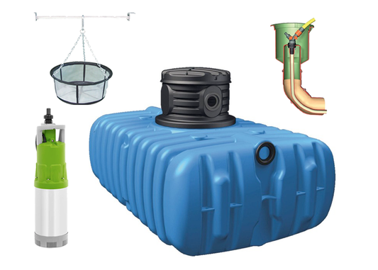 Regenwater tank 1500L + Accessoires