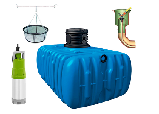 Regenwater tank 3000 L + Accessoires