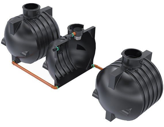 Ozeanis 18.000L - Ondergrondse PE regenwaterput (3 x 6000L)