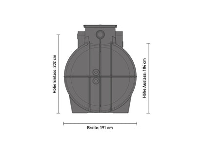 Citerne eau de pluie ronde 5000L 