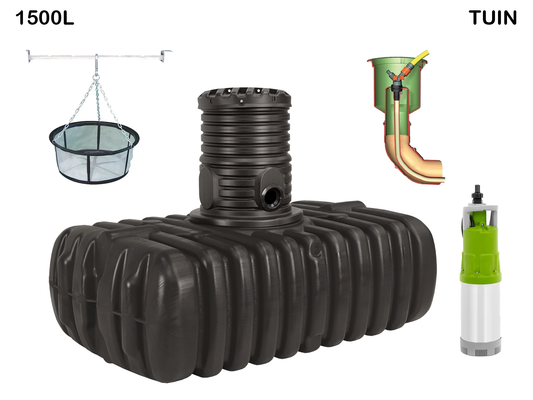 Citerne eau de pluie 1500L + Accessoires (Faites-le vous-même)