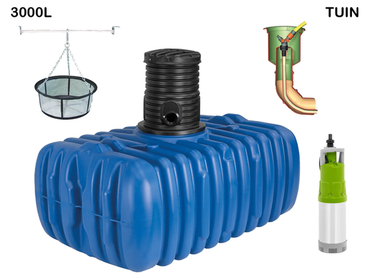 Citerne eau de pluie 3000L + Accessoires (Faites-le vous-même)
