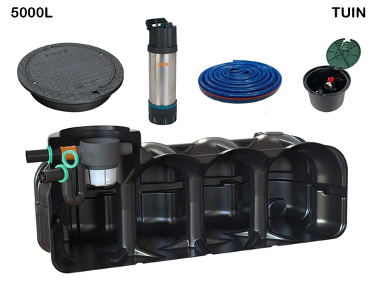 Kit complet de récupération d'eau de pluie 5000L - Jardin 