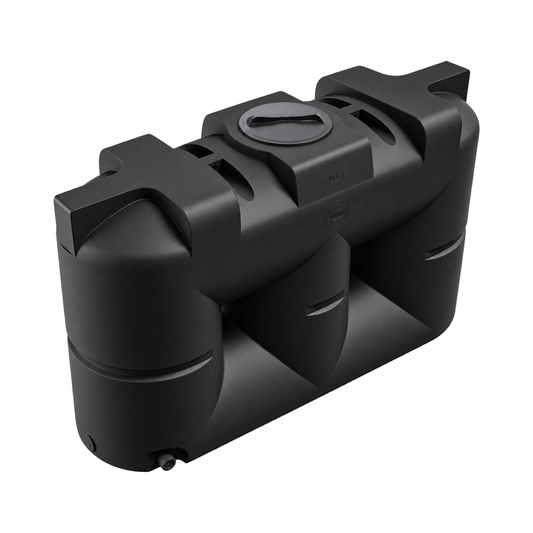Zwarte bovengrondse watertank van 2000 liter van UH Plast
